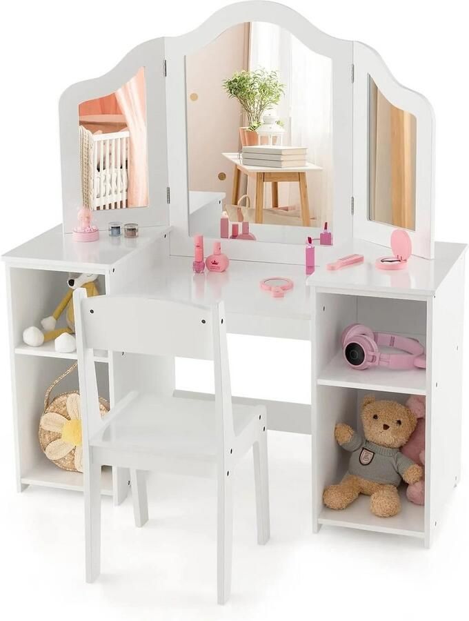 Brandless Kaptafel Kind Make up Tafel voor Meisjes Schminktafel