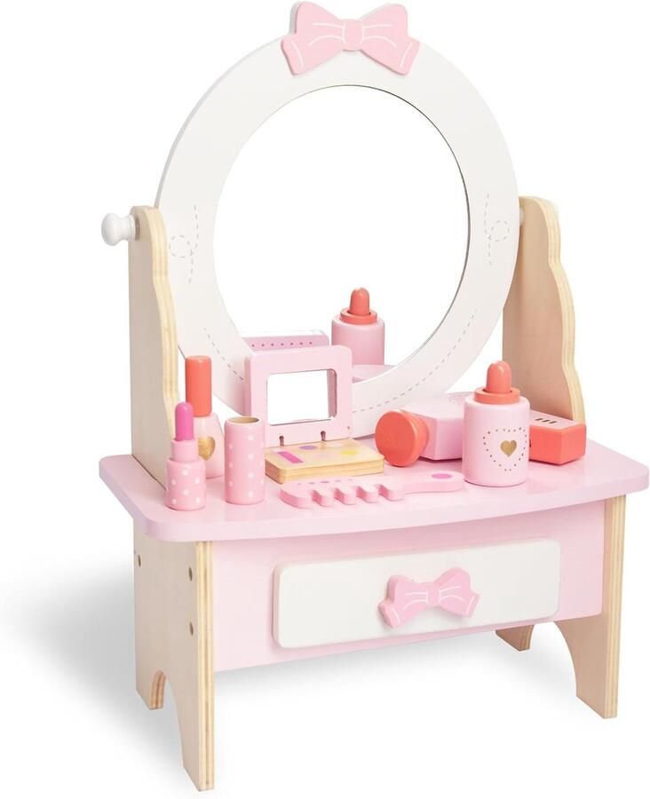 Brandless Kaptafel Kind Make up Tafel voor Meisjes Schminktafel Roze