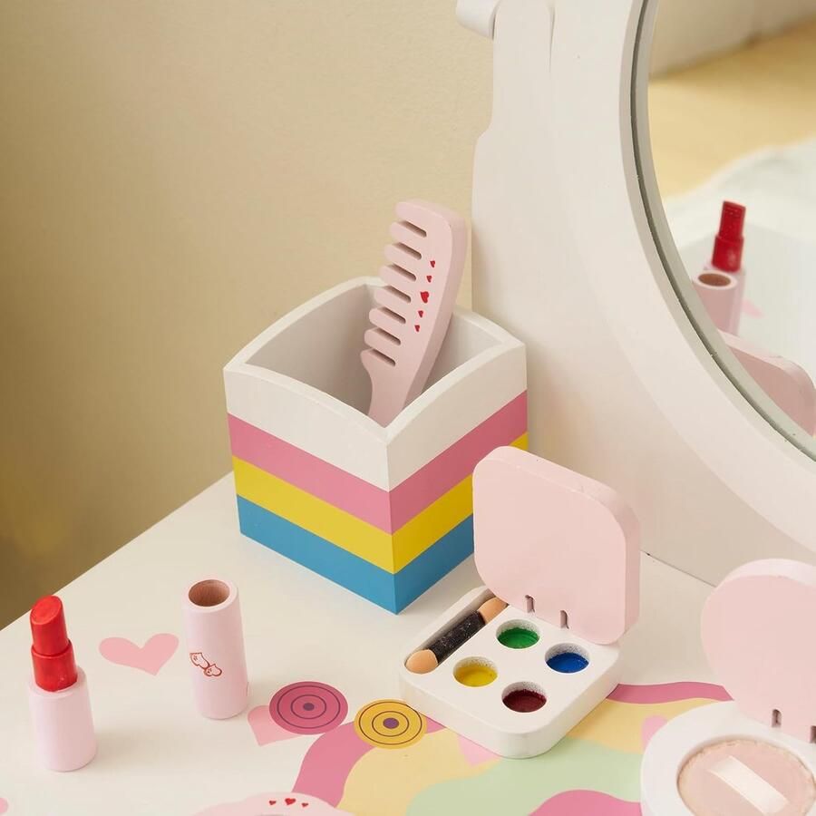 Brandless Kaptafel Kind Make up Tafel voor Meisjes Schminktafel Wit