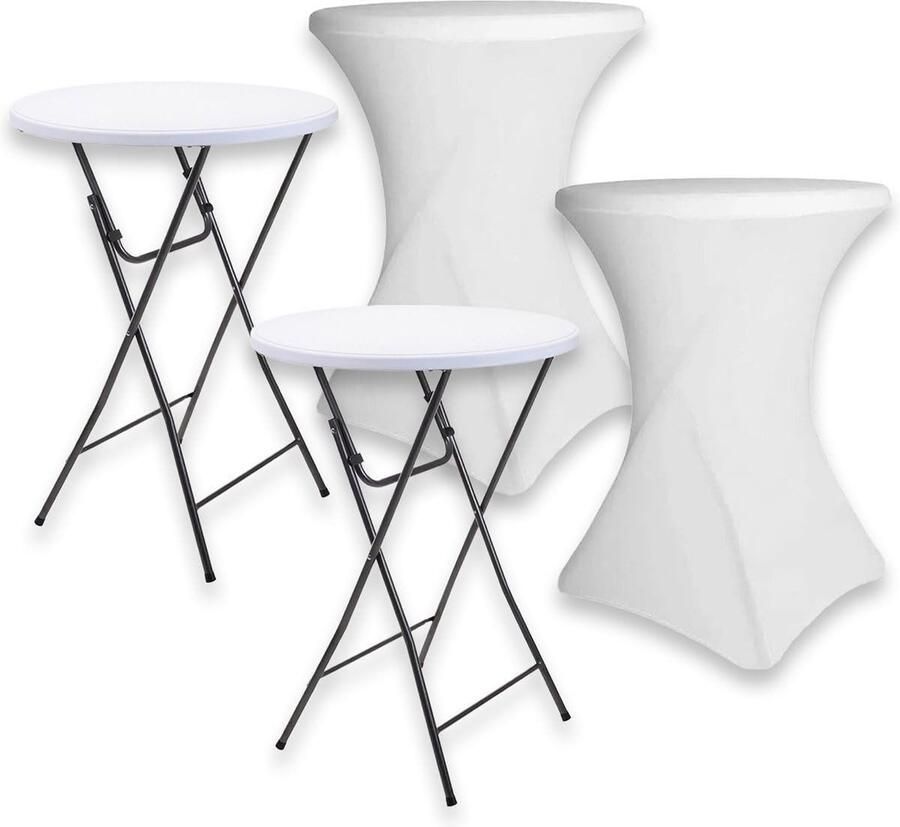 Brandless Staantafel Partytafel Inklapbaar Statafel Rond Stevig - Foto 3