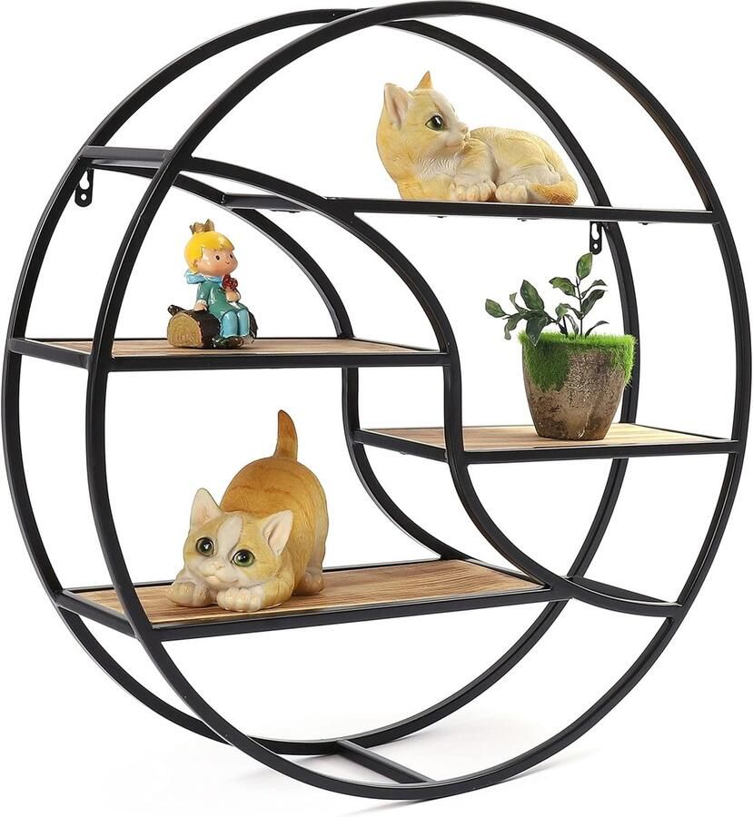 Brandless Wandrek Rond Plantensteun Wandplank - Foto 6