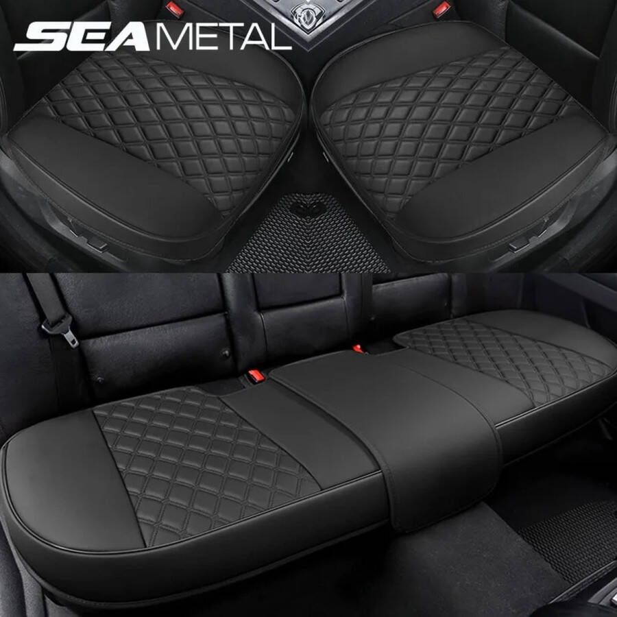 Brandless Seametal Auto Seat Cover Pu Lederen Auto Stoelhoezen Auto Stoelhoezen Voor Vrouwen Mannen Baby Universal Fit Voor de Meeste Auto 'S