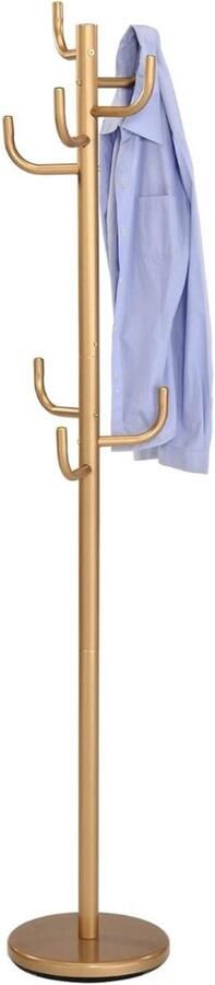 DailySupplies Kapstok Staand Garderoberek Kledingrek Haken- Industrieel Goud