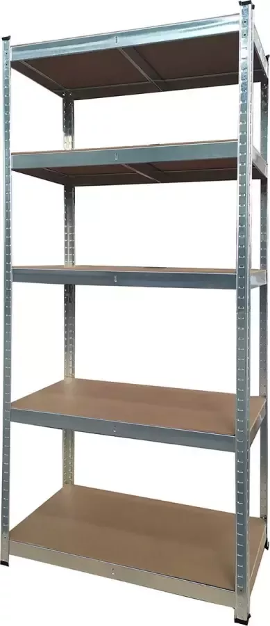 Brasq Stellingkast Zwart Set van 2 Metalen Opbergrek voorraadkast wandkast Magazijnstelling 180x90x40 5 lagen 175 KG per plank max 875 KG - Foto 2