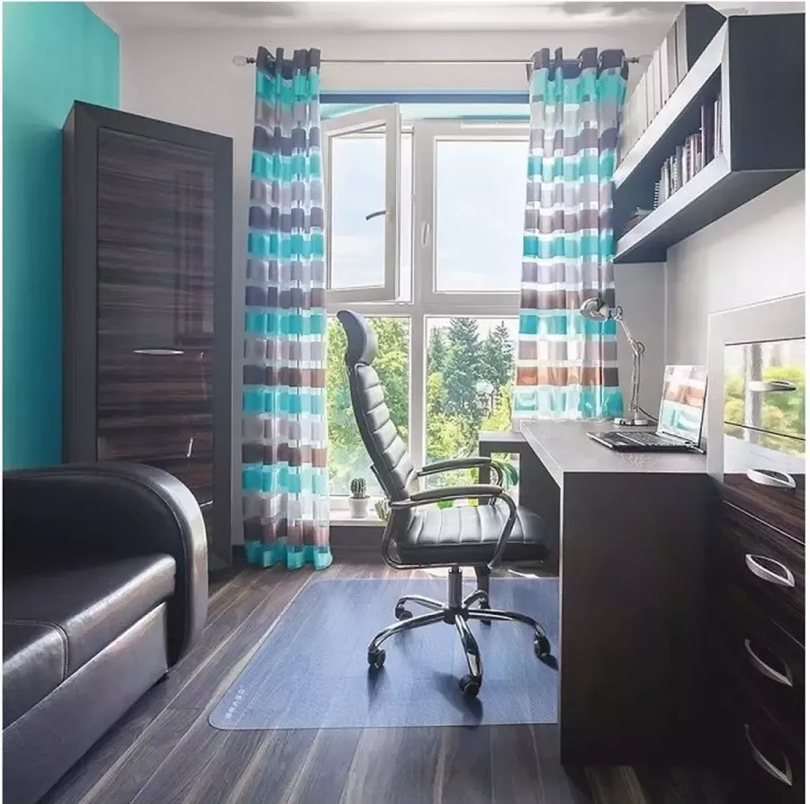 Brasq Bureaustoelmat CM200 Transparant 120x150 cm Hoogwaardig PVC Vloerbeschermer voor Harde Vloeren