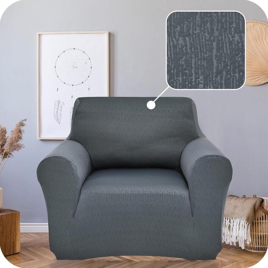 Brenzoos Bankhoes Antislip Decoratieve Bankhoes voor de Woonkamer Zachte Bankbeschermer Grijs 84×90×91 CM Optimalisatie met 3-zitbank interieurdecoratie