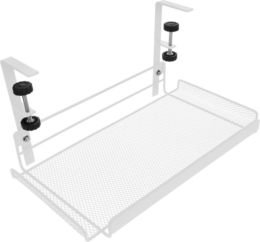 Brenzoos Hangmand voor opbergen onder tafel en bureau wit ijzer kastmand documentenplank