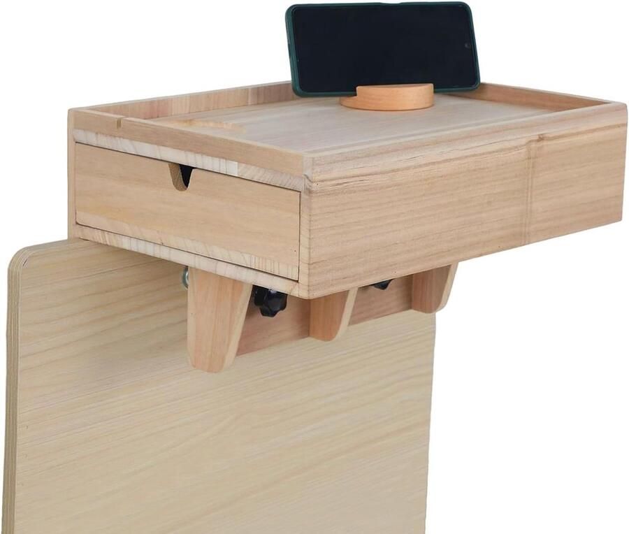 Allecto Plus Nachtkastje om op te hangen met laden voor bedden en stapelbedden 37 x 26 5 cm