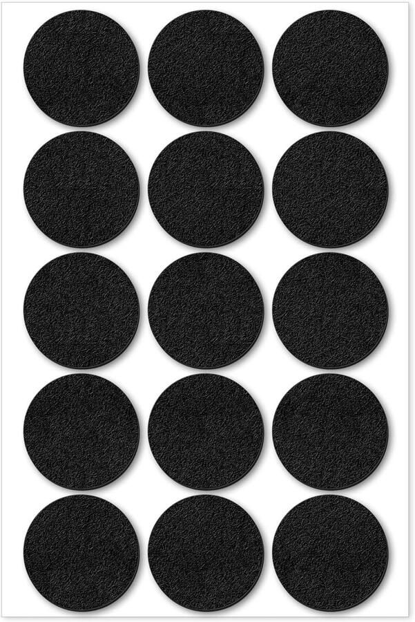 Brenzoos Set van 15 zelfklevende viltglijders voor stoelen Meubelglijders voor zware meubels met extra vilten bescherming