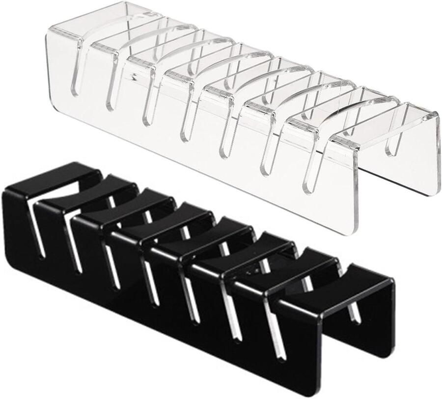 Brenzoos Set van 2 hoedenorganisatoren met ruimte voor maximaal 14 honkbalpetten Hoedenrek van acryl Hoedstandaard voor opbergen van petten