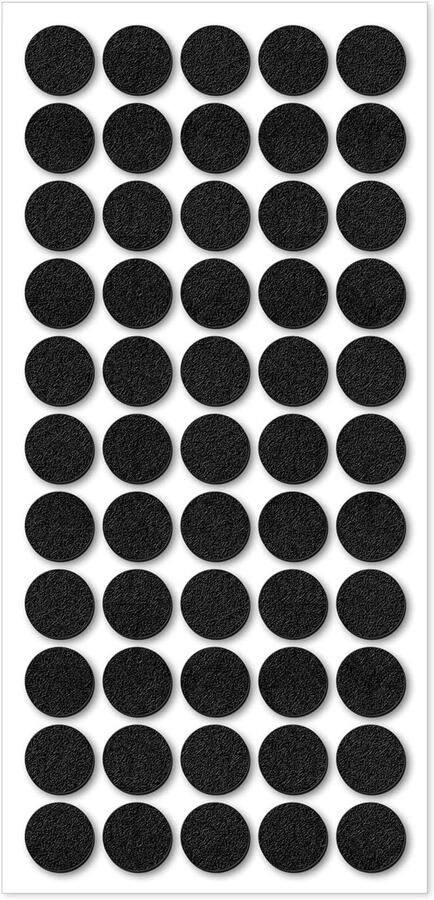 Brenzoos Set van 55 zelfklevende viltglijders voor meubels Antislip bescherming zwart Stoel- en meubelglijders met zelfklevende basis Vilt pads voor zware meubels