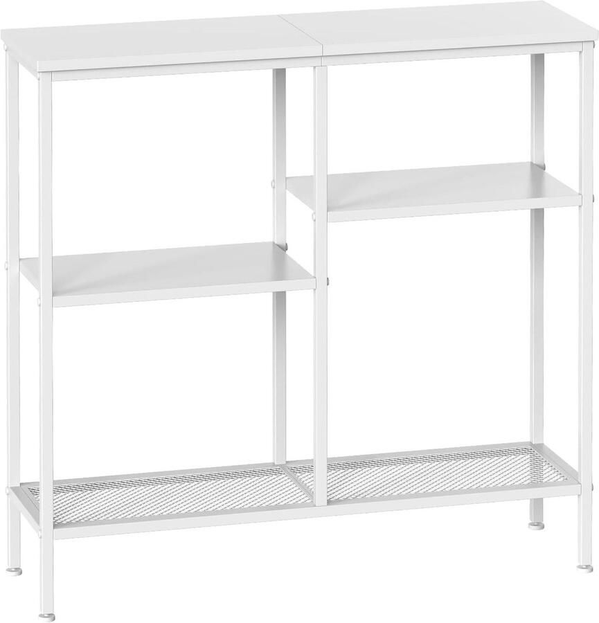 Brenzoos Smalle consoletafel 75cm bijzettafel haltafel kleine presentatietafel wit voor entree gang EWW79XG01