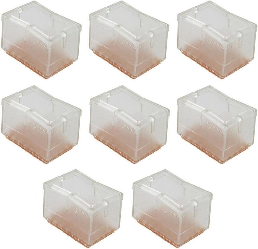 Allecto plus Set van 8 siliconen stoelpootdoppen voor bescherming van vloeren Stoelpootdoppen voor tafels en stoelen