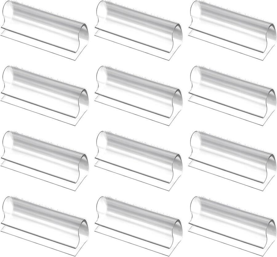 Allecto plus Kunststof Tafelkleedklemmen (12 stuks) voor dikke tafelbladen Transparante Tafelkleden Houders Clips voor Kerstmis Bruiloft & Picknick