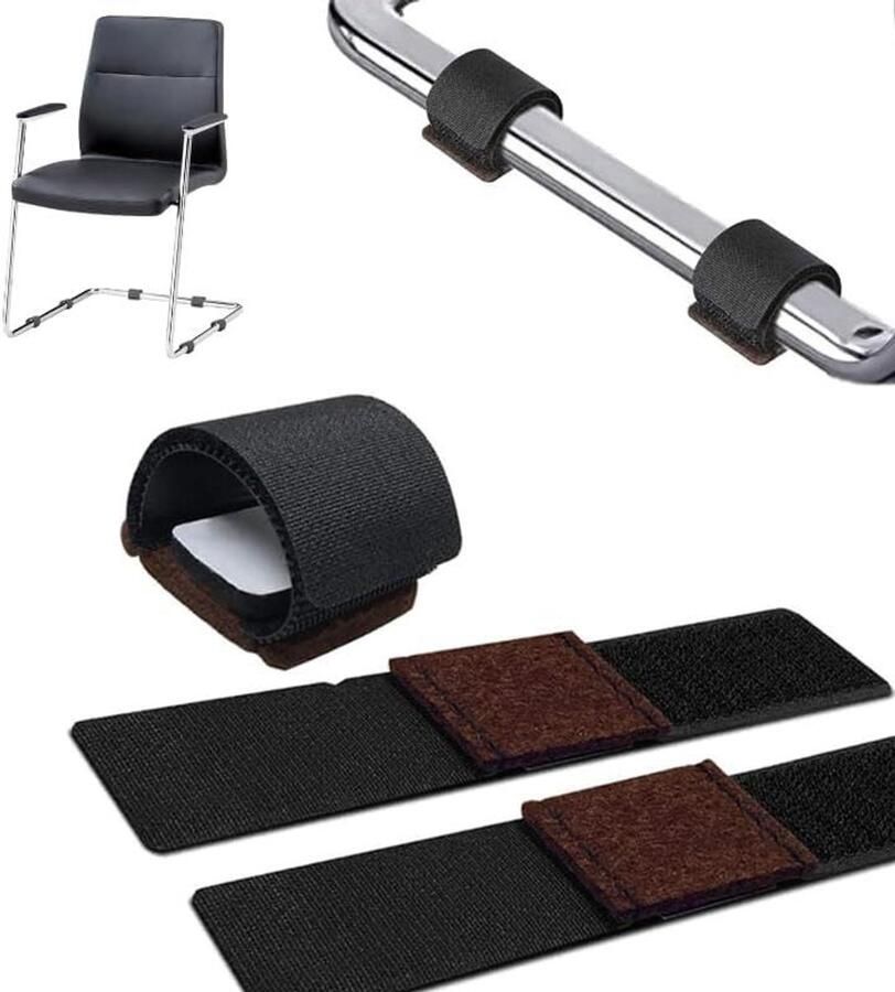 Brenzoos ```Viltdoppen met klittenbandsluiting 5 cm 24 stuks vloerbeschermers en stoelpootbeschermers```