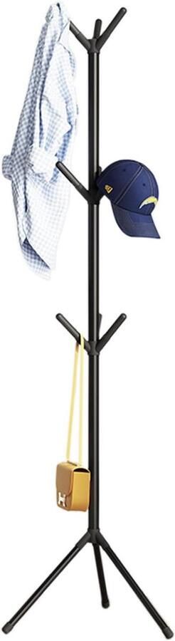 Allecto Plus Vrijstaande Metalen Kapstok Met 9 Haken Eenvoudige Montage en Opbergruimte Hal en Entree Organizer