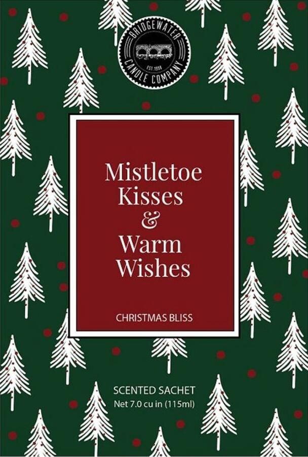 Bridgewater Geurzakjes Kerst Geurzakjes Christmas Bliss Kaneel Kruidnagel Vanille Geurzakjes voor kledingkast Geurzakje Mistletoe Kisses & Warm Wishes Geurzakjes Kerstmis Bridge Water