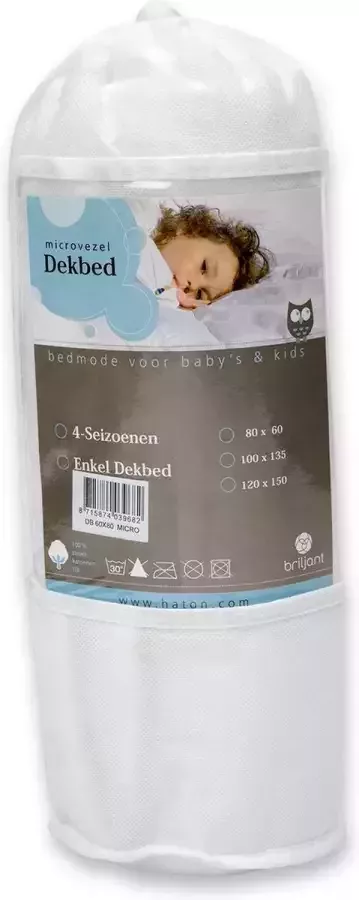 Briljant Baby Kinderdekbed voor ledikant Enkel microvezel 100 x 135 cm