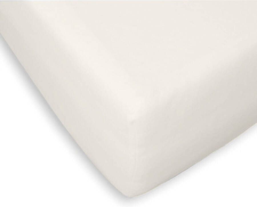 Briljant Home Hoeslaken voor Topdekmatras 180x210 Percal Off-white 100% Katoen