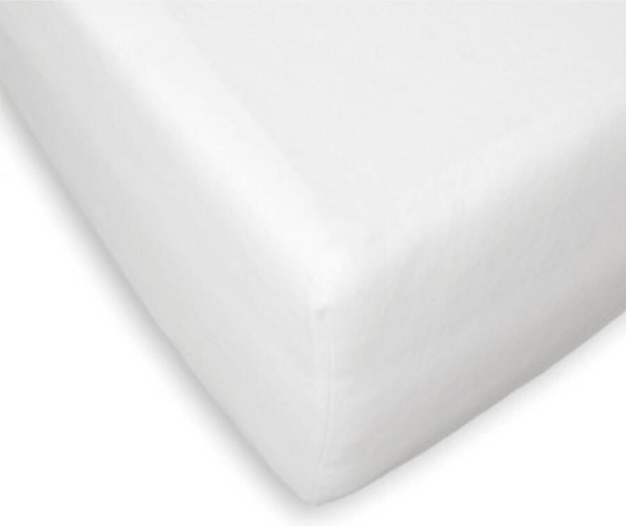 Briljant Home Hoeslaken voor Topdekmatras Percal katoen Wit Lits-jumeaux 180x210 220 cm