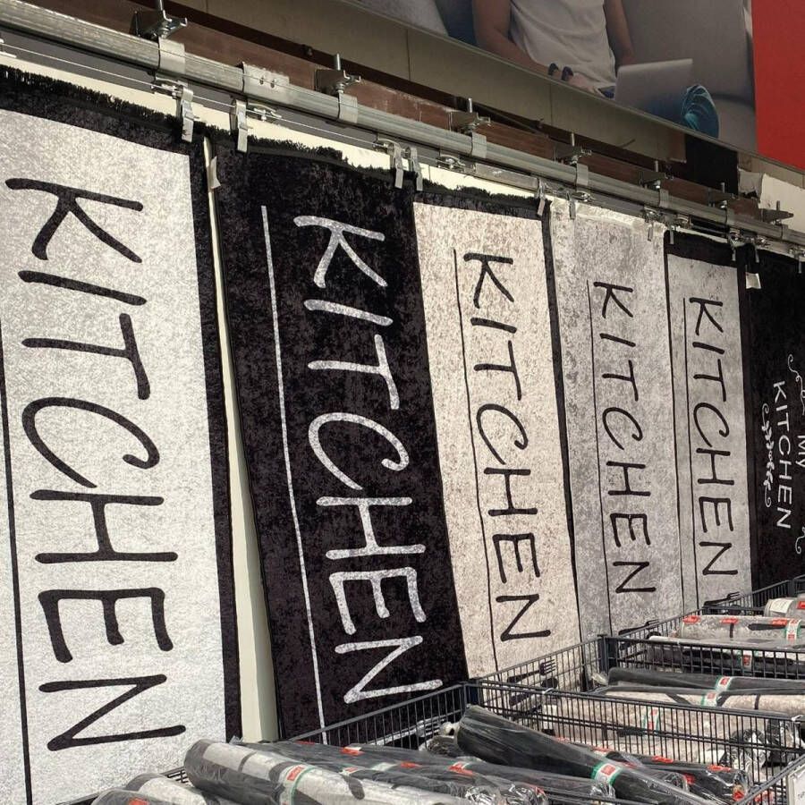 Brilliant Brillant Keukenloper Wasbaar Vloerkleed Keukenmat Wit Leer (200x80cm)