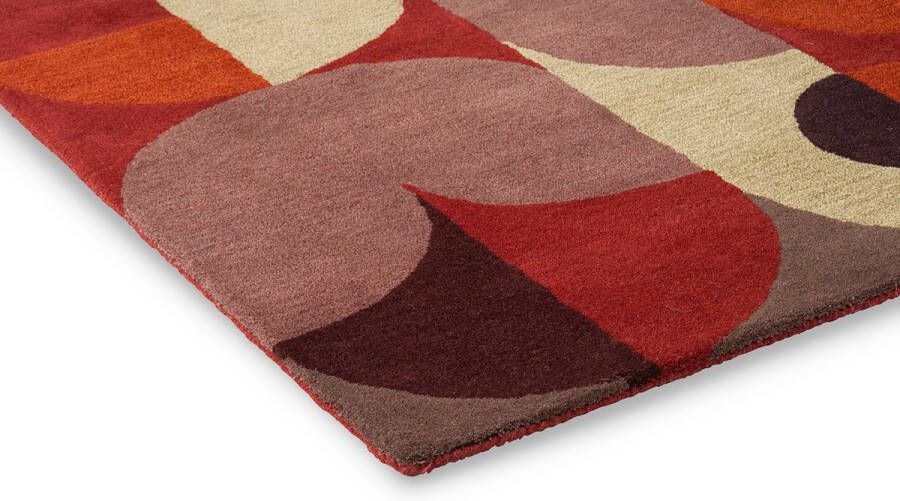 Brink & Campman Brink en Campman Brink en Campman Decor Cosmo Red Pale Green 095203 Vloerkleed 250x350 Rechthoek Laagpolig Tapijt Modern Meerkleurig - Foto 2