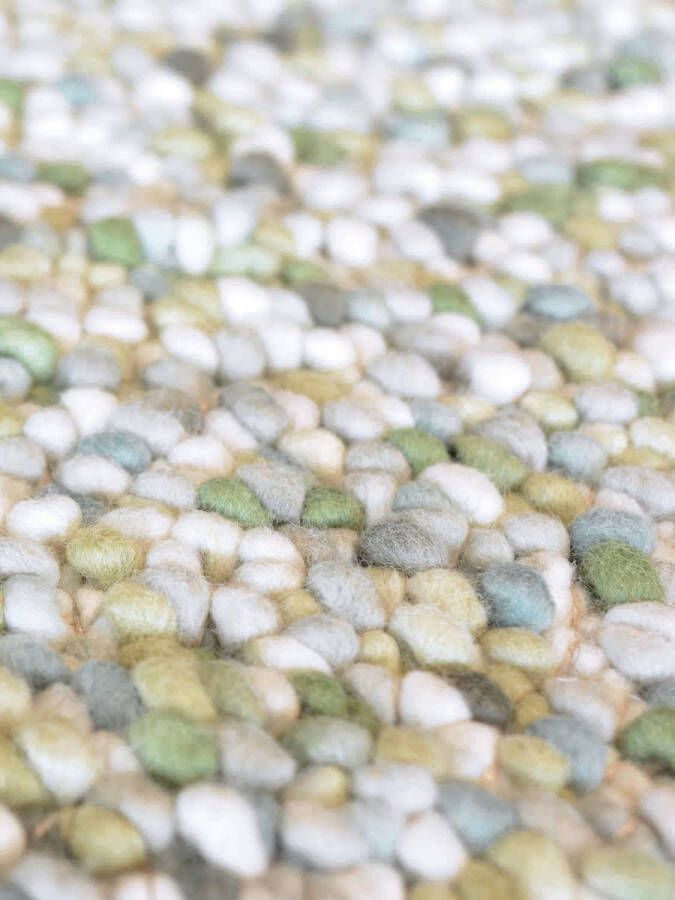 Brink & Campman Brink en Campman Brink en Campman Pebble Fresh Green Vloerkleed 140x200 Rechthoek Hoogpolig Tapijt Modern Groen Meerkleurig - Foto 3