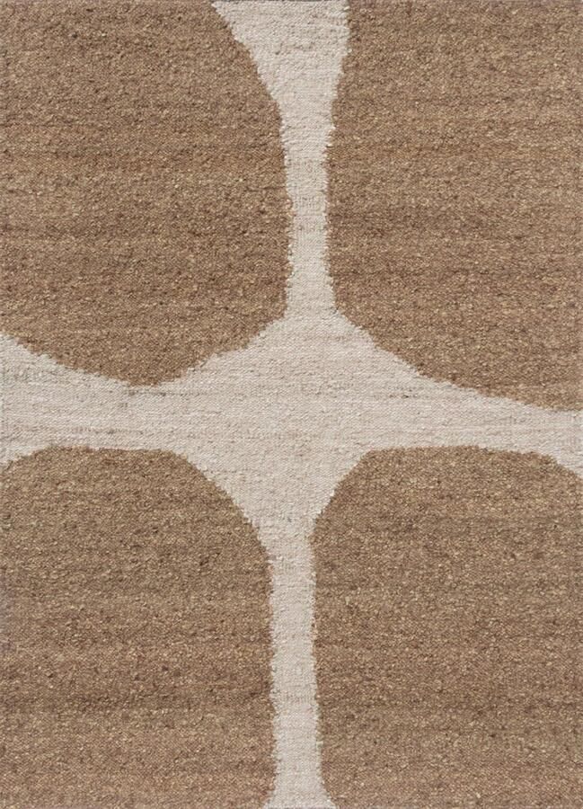 Brink & Campman Craft Fundament Caramel 149311 Vloerkleed 250 x 350 cm Bruin Beige Rectangular Wol Jute Katoen Woonkamer Slaapkamer Eetkamer Geometrisch Abstract Modern Landelijk