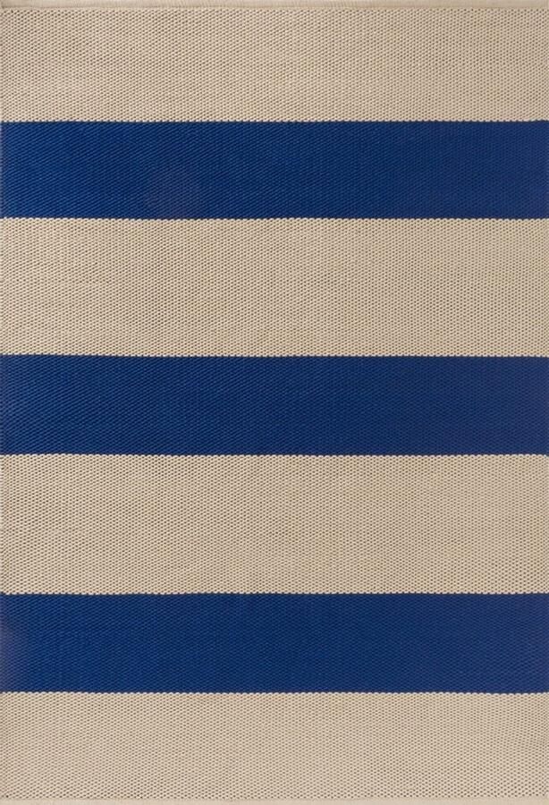 Brink & Campman Deck Electric Blue 496708 Vloerkleed 140 x 200 cm Blue Rectangular PET Dining room Living room Kitchen Terrace Stripes In & Outdoor Modern - Foto 2