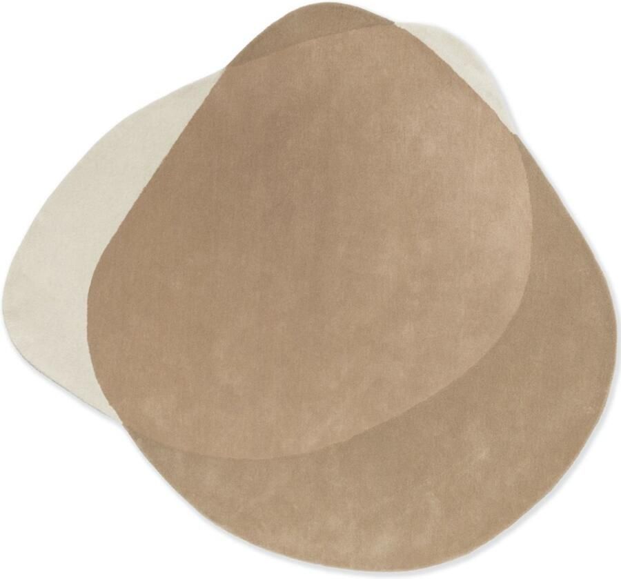 Brink & Campman Element Arp Natural 087601 Vloerkleed 250 x 274 cm Beige Ivory Organic Wool Dining room Living room Bedroom Geometric Abstract Modern Design