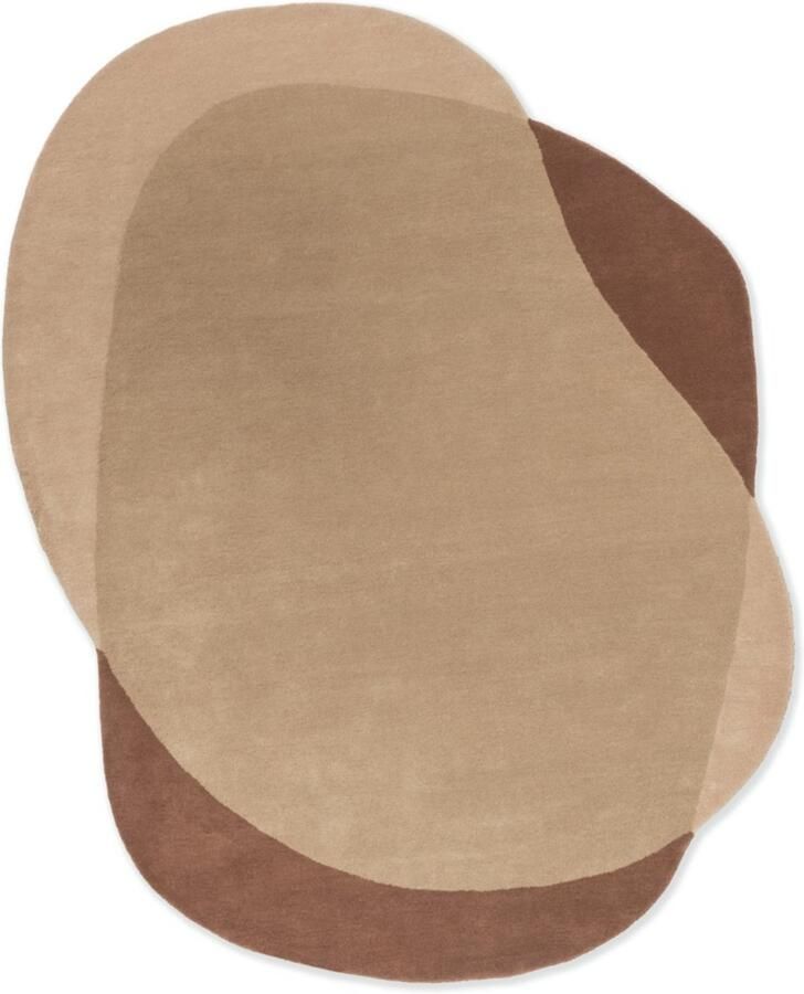 Brink & Campman Element Moore Caramel 087801 Vloerkleed 250 x 330 cm Brown Beige Organic Wool Dining room Living room Bedroom Geometric Abstract Modern Design