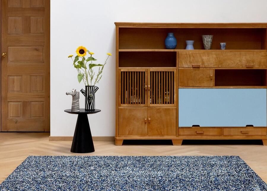 Brink & Campman Pop Art Blue 66908 Vloerkleed 160 x 230 cm Blauw Rectangular Wol Woonkamer Gespikkeld Shaggy Hoogpolig Modern - Foto 3