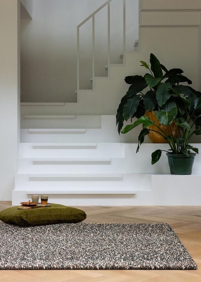 Brink & Campman Pop Art Grey 66914 Vloerkleed 140 x 200 cm Grijs Rectangular Wol Woonkamer Gespikkeld Shaggy Hoogpolig Industriëel Modern - Foto 2