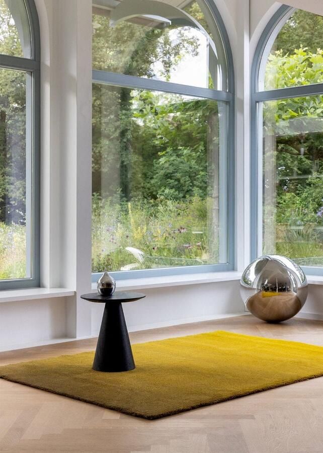 Brink & Campman Shade Low Lemon Gold 010106 Vloerkleed 170 x 240 cm Yellow Rectangular Wool Dining room Living room Gradation Modern