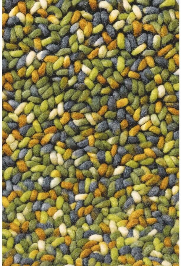 Brink & Campman Vloerkleed 140 x 200 cm Beige Multicolor Rectangular Wool Dining room Living room Bedroom Stripes Modern