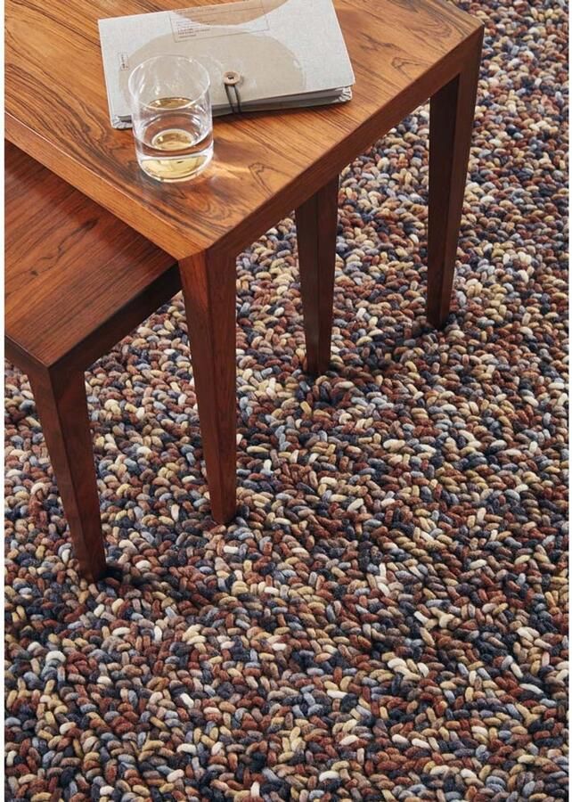 Brink & Campman Vloerkleed 250 x 350 cm Green Rectangular Round Wool Dining room Living room Bedroom Plain Modern