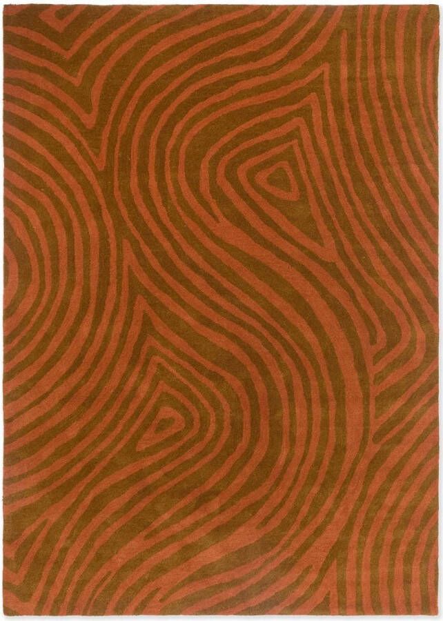 Brink & Campman Vloerkleed Decor Groove Burnt Orange 97703 x 200 cm