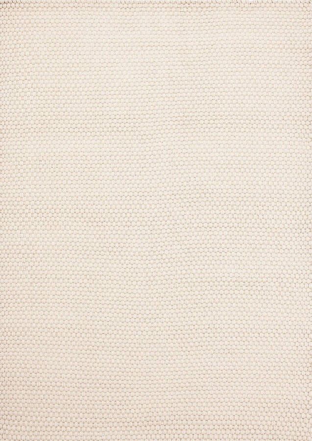 Brink & Campman Lace White Sand 497009 Vloerkleed 160 x 230 cm Ivoor Rectangular PET Woonkamer Keuken Terrace Effen Scandinavisch Buitentapijten Modern