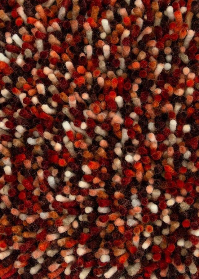 Brink & Campman Pop Art Red 66900 Vloerkleed 160 x 230 cm Rood Rectangular Wol Woonkamer Gespikkeld Shaggy Hoogpolig Modern - Foto 2