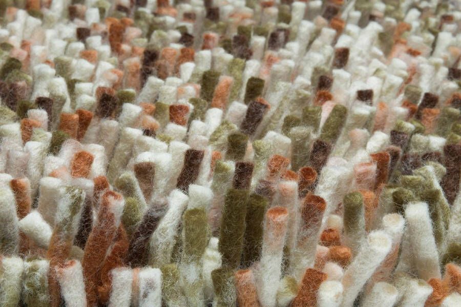 Brink & Campman Rocks Pumpkin 70523 Vloerkleed 140 x 200 cm Oranje Rectangular Wol Woonkamer Gespikkeld Shaggy Hoogpolig Modern - Foto 3