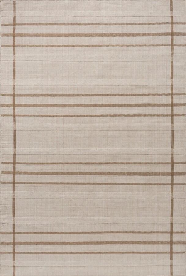 Brink & Campman Zona Line Sesame 497601 Vloerkleed 250 x 350 cm Beige Rectangular PET Dining room Living room Kitchen Terrace Geometric Stripes In & Outdoor Retro Modern