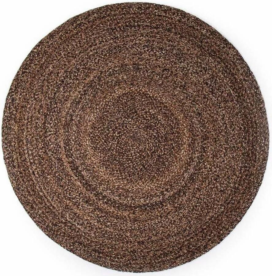 Brinker carpets Bellano Brown 623 Vloerkleed Ø 200 cm Brown Round Viscose Wool Dining room Living room Mottled Bohemian Country Modern