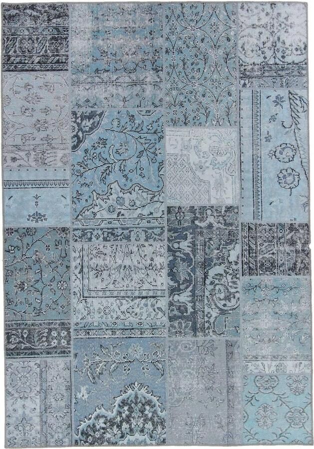 Brinker carpets Festival Bukan Light Blue Vloerkleed 160x230 cm Rechthoekig Laagpolig Patchwork Tapijt Oosters Blauw