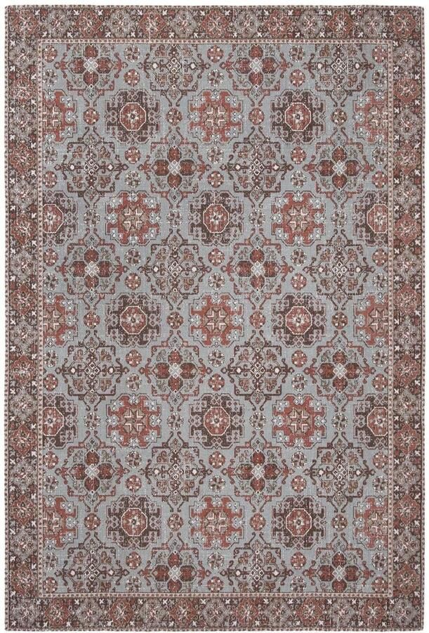 Brinker carpets Festival Chakra Dull Blue Vloerkleed 160x230 Rechthoek Laagpolig Vintage Tapijt Klassiek Meerkleurig