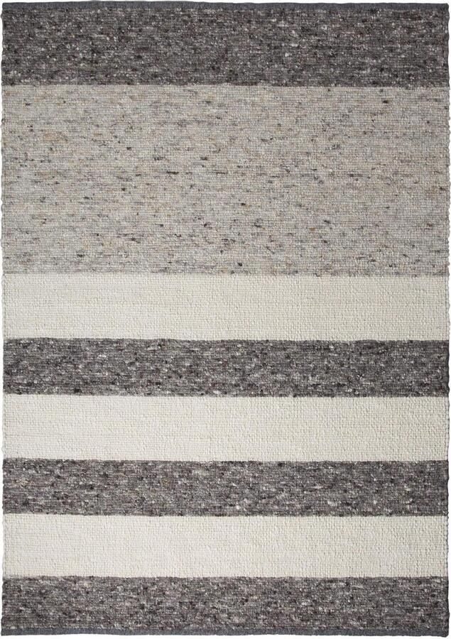 Brinker carpets Festival Dejavu 8a Vloerkleed 160x230 Rechthoek Laagpolig Structuur Tapijt Industrieel Antraciet Grijs