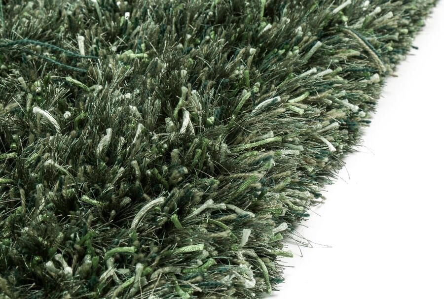 Brinker carpets New Paulo Dark Green 442 Vloerkleed 200 x 300 cm Groen Rectangular Polyester Woonkamer Gespikkeld Shaggy Hoogpolig Modern