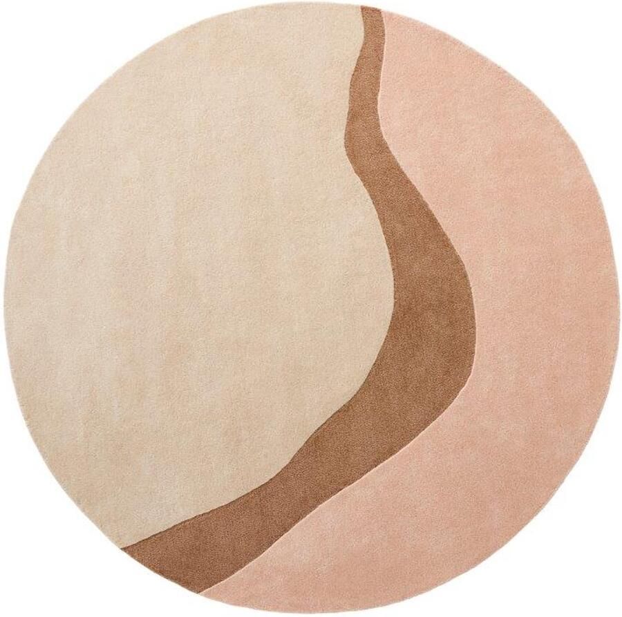 Brinker carpets vloerkleed organix – blush – ø 200