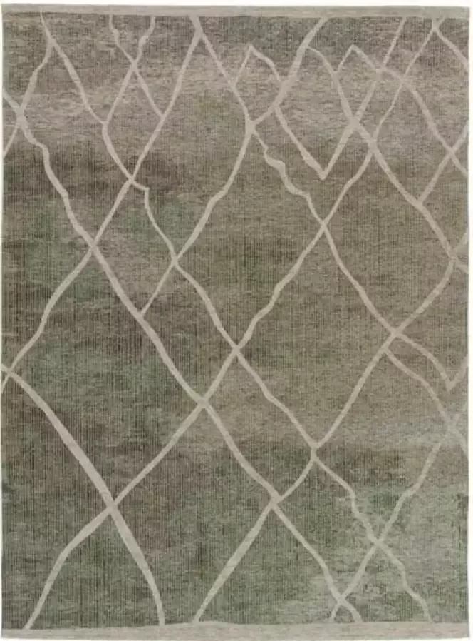 Brinker carpets Feel Good Rabat Green Taupe Vloerkleed 200x300 Rechthoek Laagpolig Tapijt Landelijk Groen Taupe - Foto 1