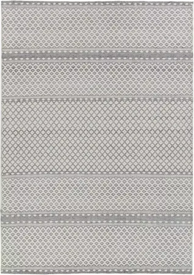 Brinker carpets Feel Good Saint Ivory Vloerkleed 170x230 Rechthoek Laagpolig Tapijt Modern Grijs Wit