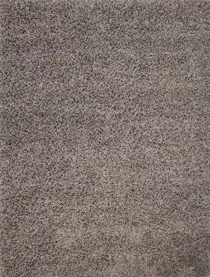 Brinker carpets Berbero Lungo Natural Grey 834 Vloerkleed 170 x 230 cm Grijs Rectangular Viscose Wol Woonkamer Effen Shaggy Hoogpolig Landelijk Modern